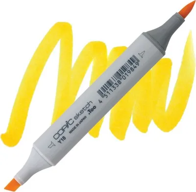 Image de COPIC Sketch double face Pinceau & Ciseau, Y18 Jaune éclair