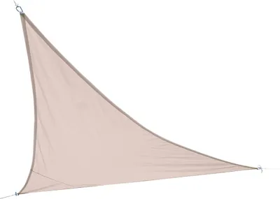 Productafbeelding van Driehoekig beige schaduwdoek - Afmetingen 360x360x360 cm in polyester 160g/m²