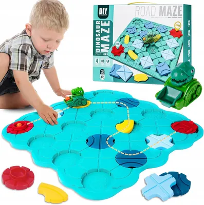 Zdjęcie produktu dla Gra Logiczna Dinozaur STEM Labirynt Puzzle Prezent Dla Dzieci