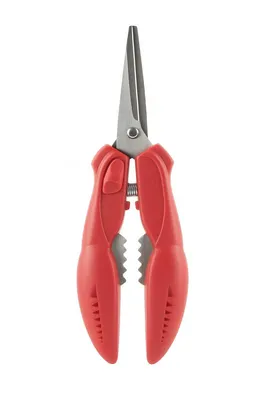 Immagine prodotto di Pinze per granchi e aragoste rosse - Robusta pinza per frutti di mare dal design ergonomico - Ideale per crostacei e ostriche - Rosso