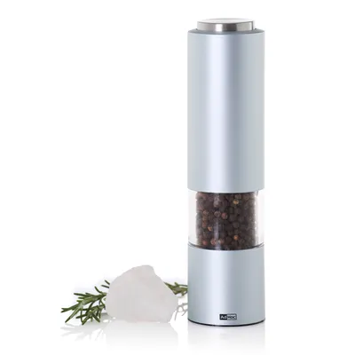 Immagine prodotto di Macinapepe in acciaio inox macinino elettrico per spezie a mano Blu 19 cm
