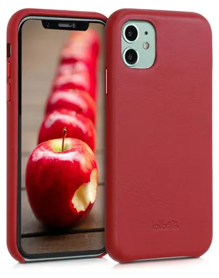 Produktbild von kalibri Schutzhülle kompatibel mit Apple iPhone 11 - Hülle Leder - Hardcover Handy Cover Case Rot