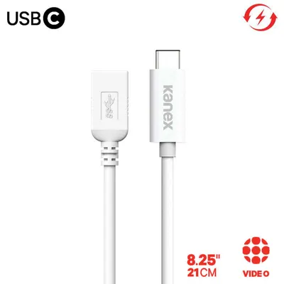 Image de Kanex Adaptateur USB-C vers USB 21 cm (blanc)