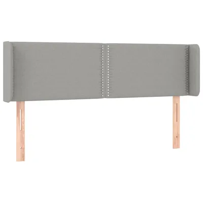 Produktbild von Kopfteil mit Ohren Hellgrau 147x16x78/88 cm Stoff