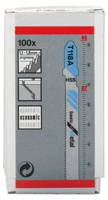 Immagine prodotto di Bosch 100 lame per seghetti alternativi T 118 A