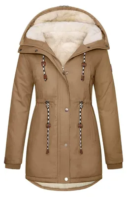 Produktbild von Winterparka, gesteppte Jacke - Damen - Gefüttert - Winddicht - Schwarz