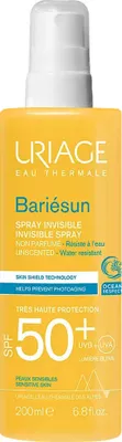 A product shot of a sunscreen bottle.