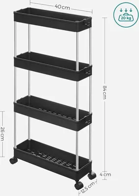 Produktbild von Rollcontainer mit Rädern für Küche, Büro, Bad, Mehrzweck