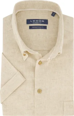 Produktbild von Ledub Hemd kurzarm beige Button-Down