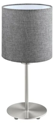 Produktbild von Tischlampe mit Textillampenschirm in Grau