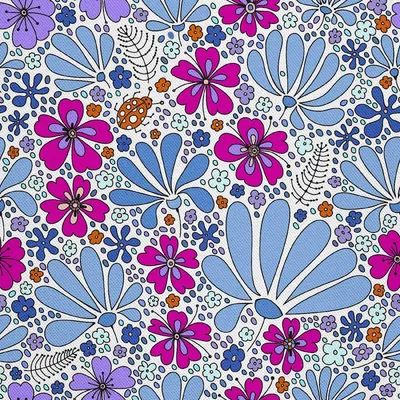 Immagine prodotto di OUTDOOR DECOSTOFFS OXFORD - Motivo fiori blu e rosa I DX438