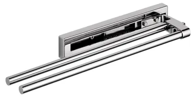 Produktbild von Zweiarmiger Handtuchhalter, ausziehbar von 400 bis 570 mm, verchromt - Serie Universal