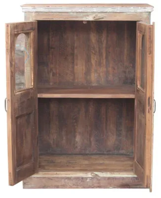 Produktbild von Beistellschrank, Kommode, Flurschrank mit Glastür - Modell 10, Braun, Holz,Glas, 111*78*44 cm, Schränke & Kleiderschränke