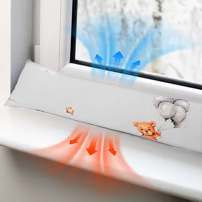 Obrázok produktu pre Zarážka proti prievanu na dvere a okná tesnenie proti vetru 90 cm
