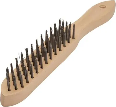 Produktbild von Grillreinigungsbürste aus Stahl - 5-reihige Stahldrahtborsten, 2 cm Länge