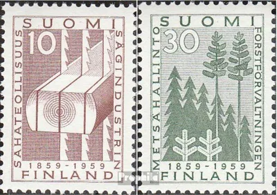 Produktbild von Briefmarken Finnland 1959 Mi 506-507 (kompl.Ausg.) postfrisch Dampfsägewerk