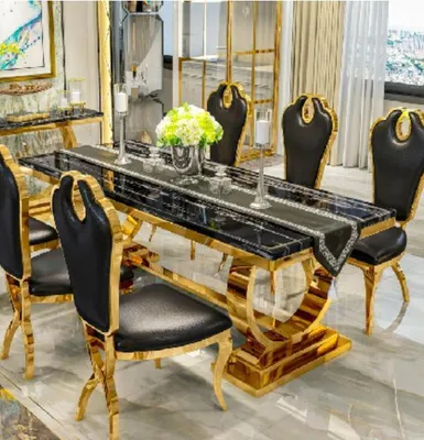 Produktbild von Edelstahl Esstisch Esszimmer Moderne Wohnzimmer Küche Tische Design Tisch Metall