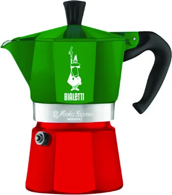 Produktbild von Bialetti 0005322 Manuelle Kaffeemaschine Mokka-Kanne 0,13 l Grün, Rot