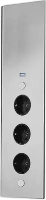 Produktbild von Thebo Ecksteckdose 175806/3 Edelstahl ST 3007 3fach mit USB