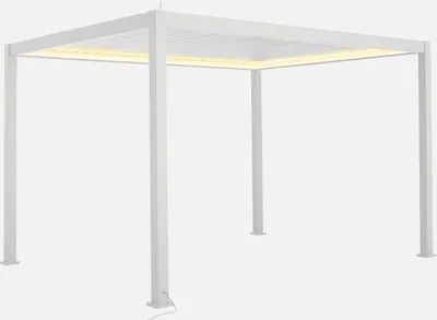 Immagine prodotto di Pergola elettrica 3x4m in alluminio con illuminazione a LED, Bianco