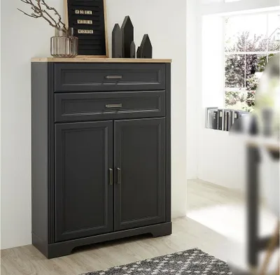 Produktbild von Aktenschrank Jasmin Büroschrank in graphit Artisan Eiche