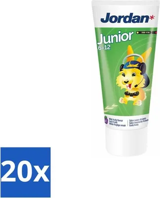 Productafbeelding van Jordan Junior tandpasta (6-12 jaar), 50 ml - Voordeelverpakking - 20 stuks