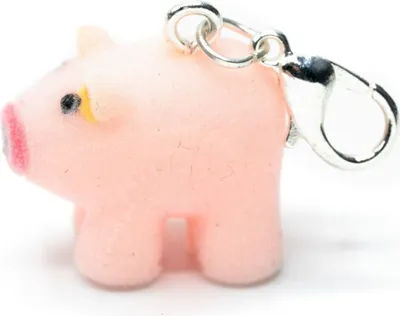 Produktbild von Schwein Charm Miniblings Anhänger Bauernhof Tier Schweinchen Glück Flock rosa