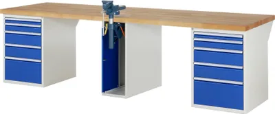 Produktbild von Rau Werkbank 7511A0, B3000xT900xH840mm, 10x Schublade-TA, 1x SSKL