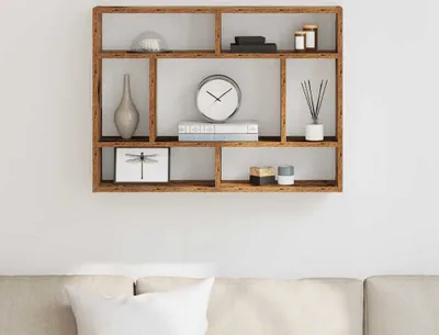 Productafbeelding van Maison Exclusive - Wandplank, uitstraling oud hout, 75x16x55 cm, houtvezelplaat