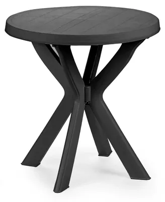Zdjęcie produktu dla Okrągły stół ogrodowy z tworzywa sztucznego, średnica 70 cm, kolor antracytowy