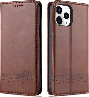 Obrázek produktu pro iPhone 12 / 12 Pro Pouzdro, Peněženka s Magnetickým Uzávěrem a Stojánkem, Kožené Flip Pouzdro pro iPhone 12 / iPhone 12 Pro Káva