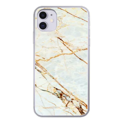 Produktbild von MuchoWow® Handyhülle Schutzhülle Hülle für iPhone 11 Marmor - Gold - Luxus Silikon Softcase Handy Hülle - Handytasche - Geburtstag Teenager