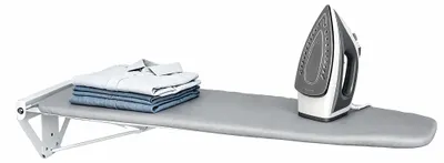 Wandklappbügelbrett, Stahl, 100x30x17 cm, grau
