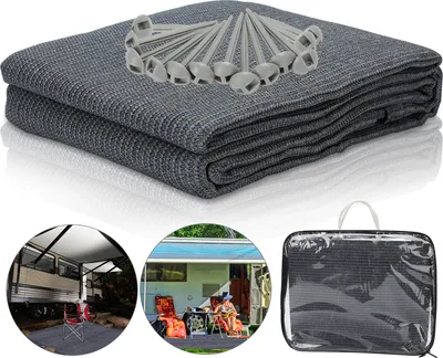 Image de Tapis d'auvent Aopunly,tapis de tente,protection du gazon,nombreuses tailles,gris,300*400CM