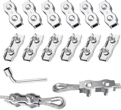 Produktbild von Duplex Kabelklemme Set von 12 für Kabel und Wäscheleine