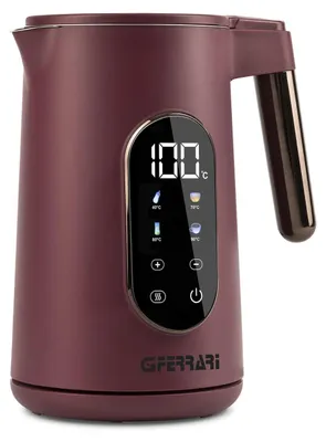 A close-up studio shot of a modern electric kettle.