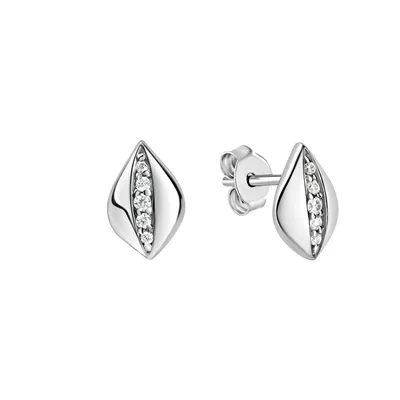 Produktbild von F Ohrstecker 925/- Sterling Silber 1,0cm weiß Zirkonia weiß 274220113