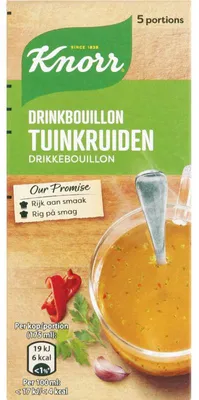 Obrázek produktu pro Knorr Soep Drinkbouillon Tuinkruiden 18g – aromatický bylinný vývar na dochucení