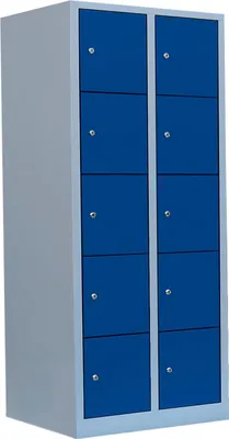 Produktbild von Schließfachschrank Wertfachschrank Fächerschrank Spind 10Fächer Grau/Blau 523521