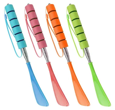 Immagine prodotto di Set di 4 aiutanti per indossare le scarpe, regolabili da 29 a 70 cm, disponibili in 4 colori, telescopici ed ergonomici