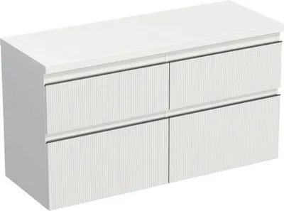 Obrázok produktu pre Skrinka pod umývadlo Jungborn TRENTA biela matná 116,7 x 64,6 x 44,5 cm