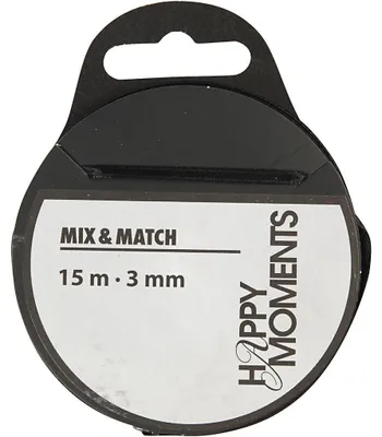 Produktbild von Satinband, B 3 mm, Schwarz, 15 m/ 1 Rolle [HOB-524502]