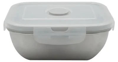 Edelstahl-Lunchbox 400 ml, mikrowellengeeignet, 13,5x10,5 cm