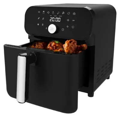 Productafbeelding van Cecotec Smokin' Duo 6000, heteluchtfriteuse, 6 liter, 40 °C, 200 °C, Zelfstandig apparaat, Zwart