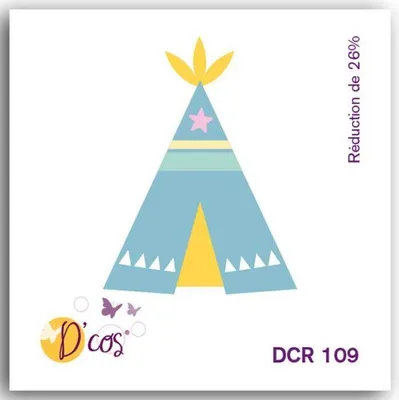 Produktbild von Mini Stanzschablone Tipi 5 x 5 cm