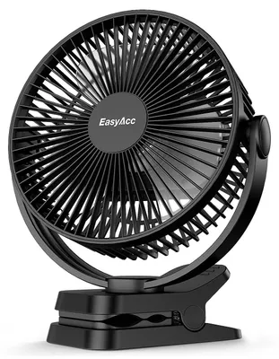 Obrázek produktu pro Přenosný ventilátor s klipem, stolní ventilátor s baterií o kapacitě 10000 mAh a 5 rychlostními stupni