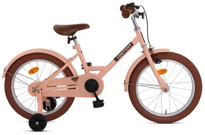 Produktbild von Nogan Dutchy Kinderfahrrad 18 Zoll Mattes Rosa | Komplett mit Stützräder