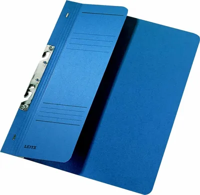 Produktbild von Schlitzhefter 1/2-Vorderdeckel blau Packung mit 50 Stück