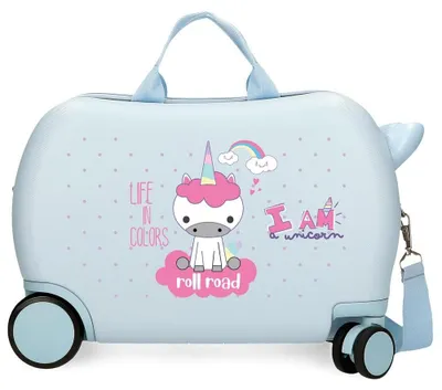 Produktbild von Roll Road I, hellblau, Kinderkoffer Unicorn