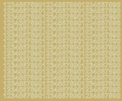 Image de Autocollants chiffres, 1 cm, dorés brillants